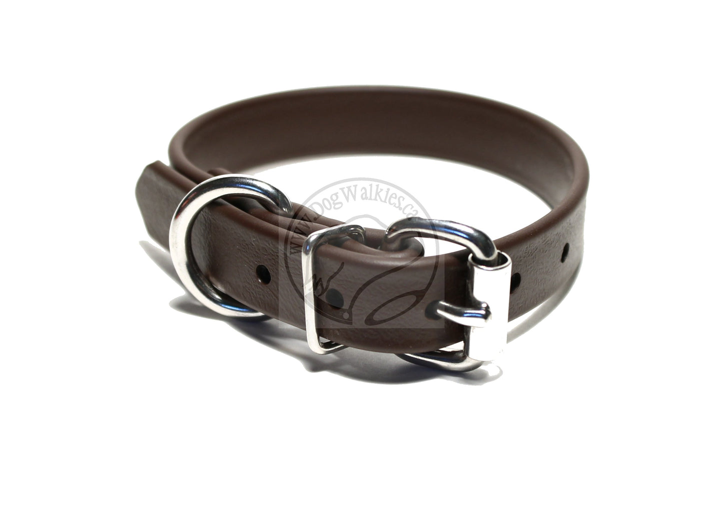 Dark Chocolate Brown Biothane Dog Collar - 3/4" (20mm) wide