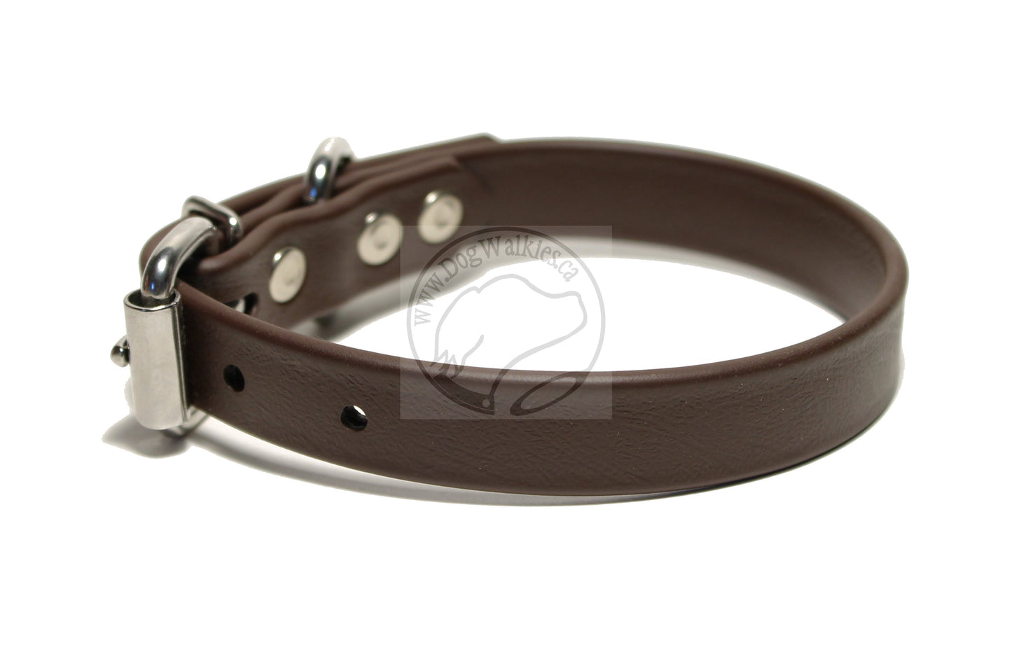 Dark Chocolate Brown Biothane Dog Collar - 3/4" (20mm) wide