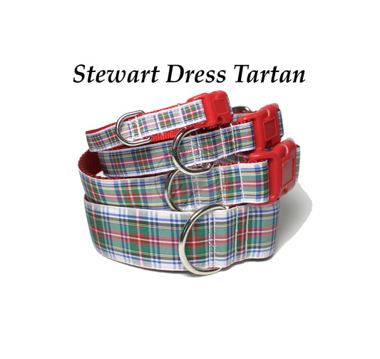 Stewart Clan Dress tartan - dog collar