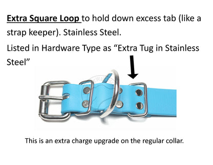 Frozen Blue Biothane Dog Collar - 1 inch (25mm) wide
