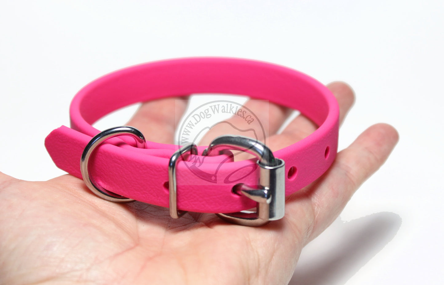 Fuchsia Pink Biothane Dog Collar - 5/8"(16mm) wide