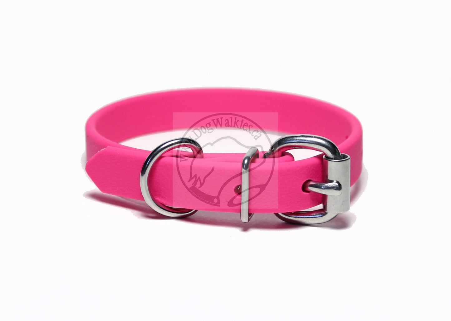 Fuchsia Pink Biothane Dog Collar - 5/8"(16mm) wide