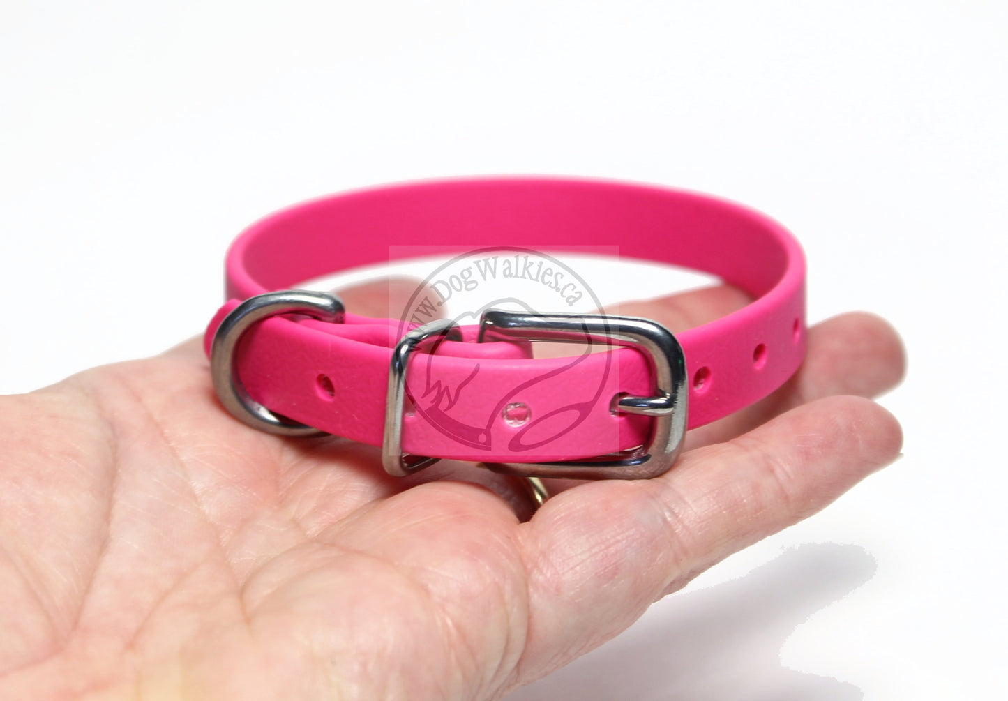 Fuchsia Pink Biothane Small Dog Collar - 1/2" (12mm) wide