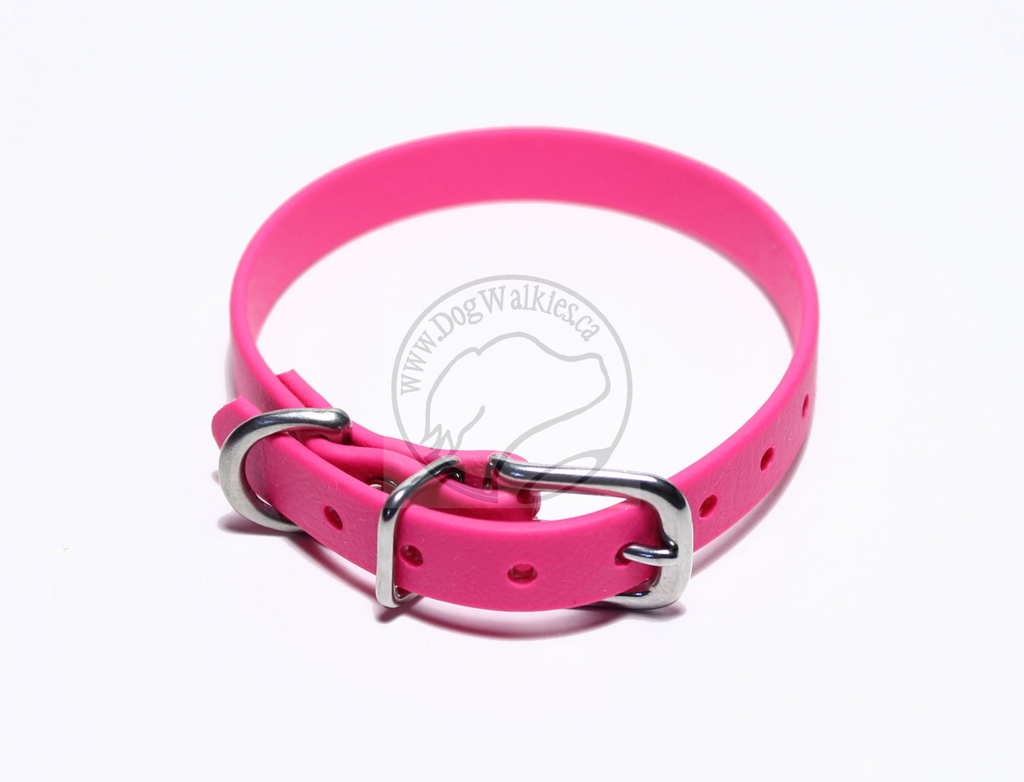Fuchsia Pink Biothane Small Dog Collar - 1/2" (12mm) wide