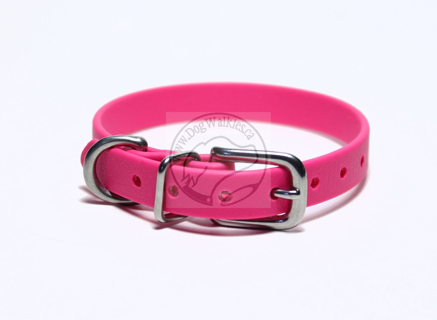 Fuchsia Pink Biothane Small Dog Collar - 1/2" (12mm) wide