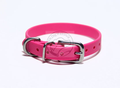 Fuchsia Pink Biothane Small Dog Collar - 1/2" (12mm) wide