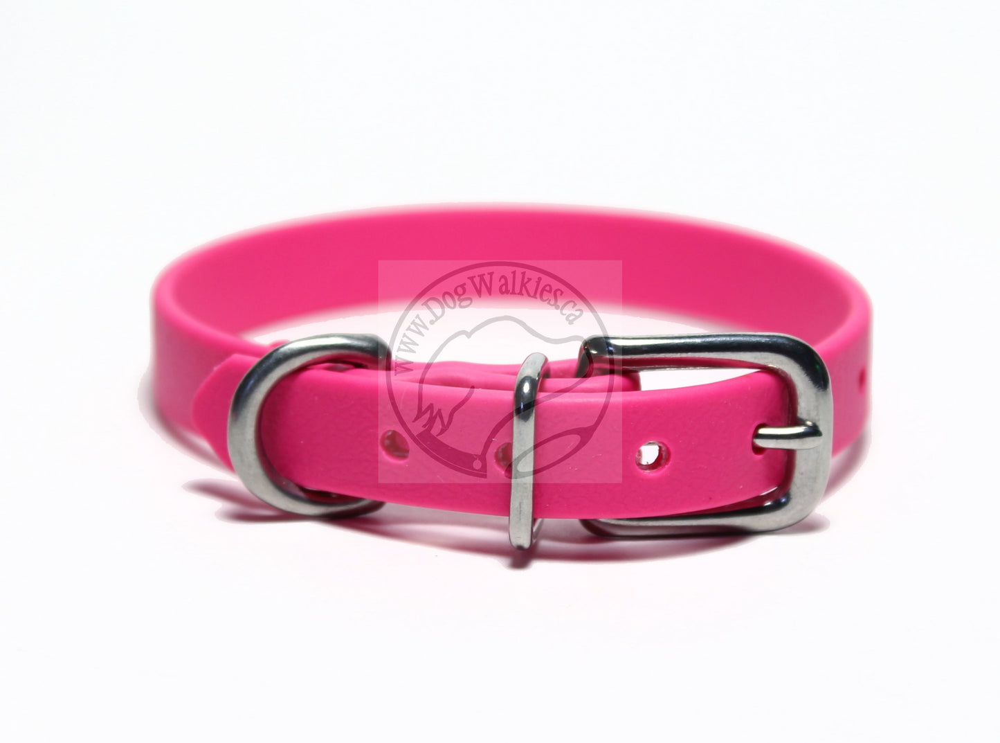 Fuchsia Pink Biothane Small Dog Collar - 1/2" (12mm) wide