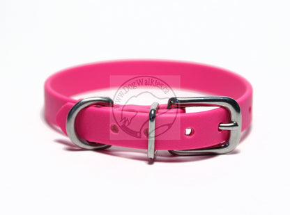 Fuchsia Pink Biothane Small Dog Collar - 1/2" (12mm) wide