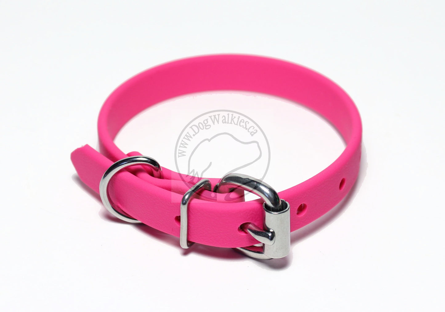 Fuchsia Pink Biothane Dog Collar - 5/8"(16mm) wide