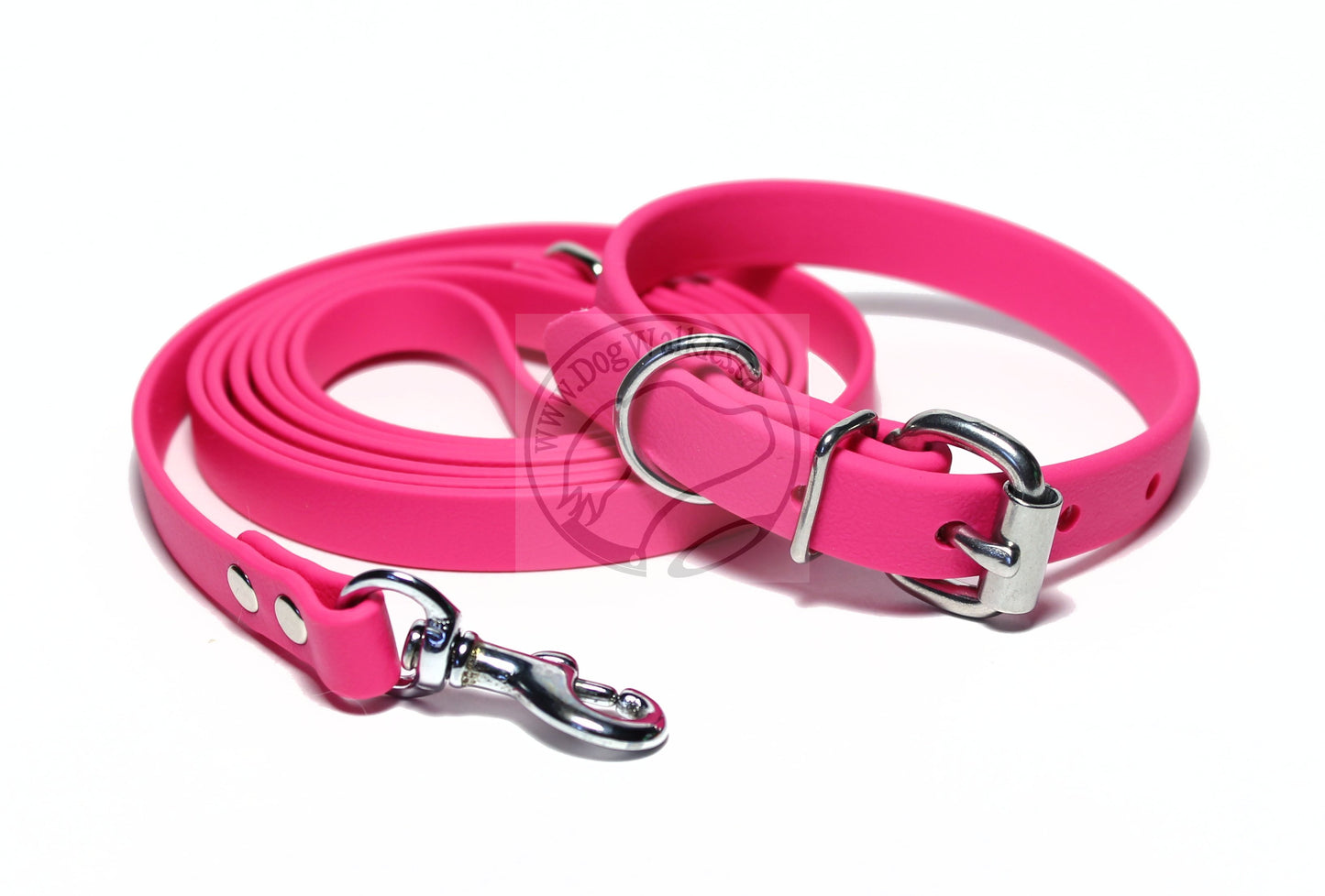 Fuchsia Pink Biothane Dog Collar - 5/8"(16mm) wide