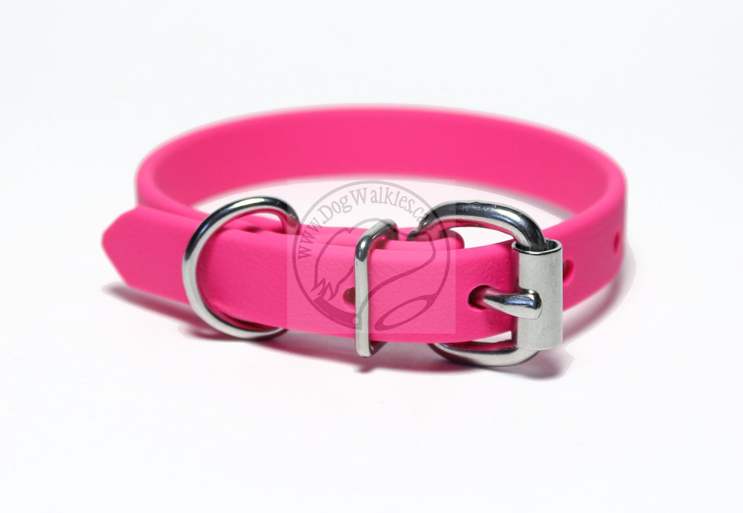 Fuchsia Pink Biothane Dog Collar - 5/8"(16mm) wide