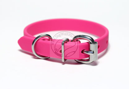Fuchsia Pink Biothane Dog Collar - 5/8"(16mm) wide