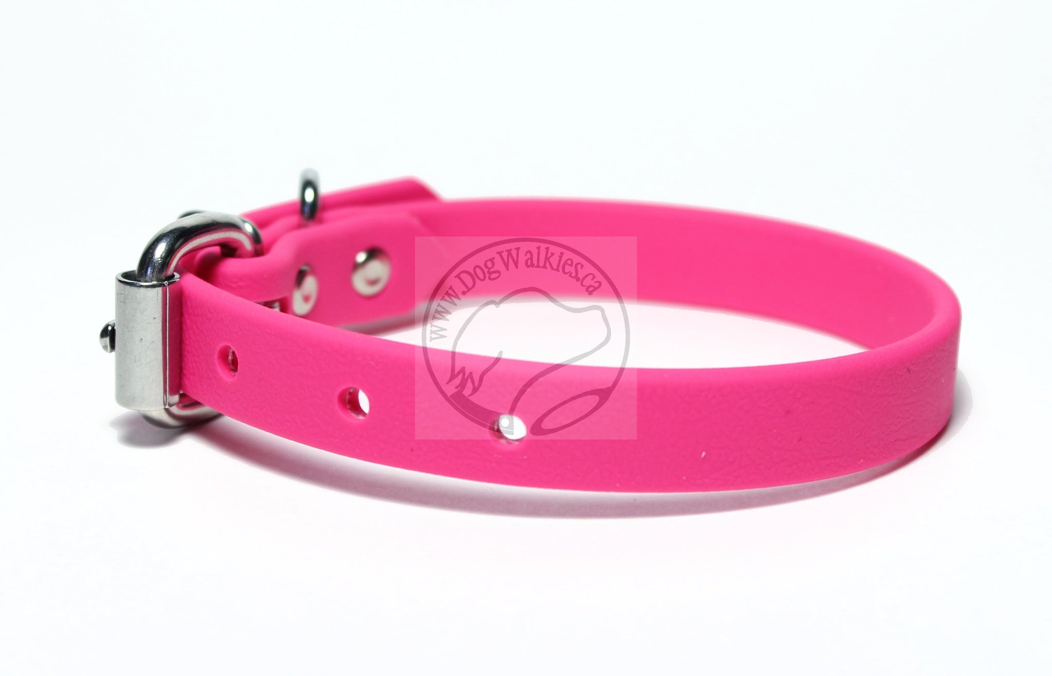 Fuchsia Pink Biothane Dog Collar - 5/8"(16mm) wide