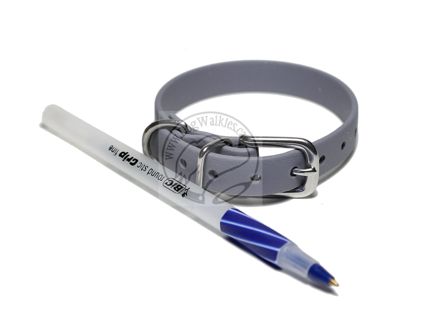 Stormy Gray or Grey Biothane Small Dog Collar - 1/2" (12mm) wide