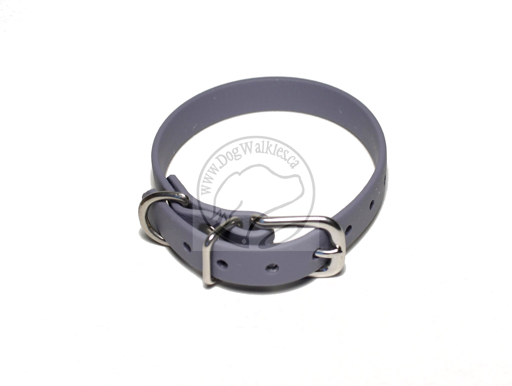 Stormy Gray or Grey Biothane Small Dog Collar - 1/2" (12mm) wide