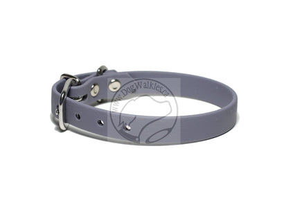 Stormy Gray or Grey Biothane Small Dog Collar - 1/2" (12mm) wide