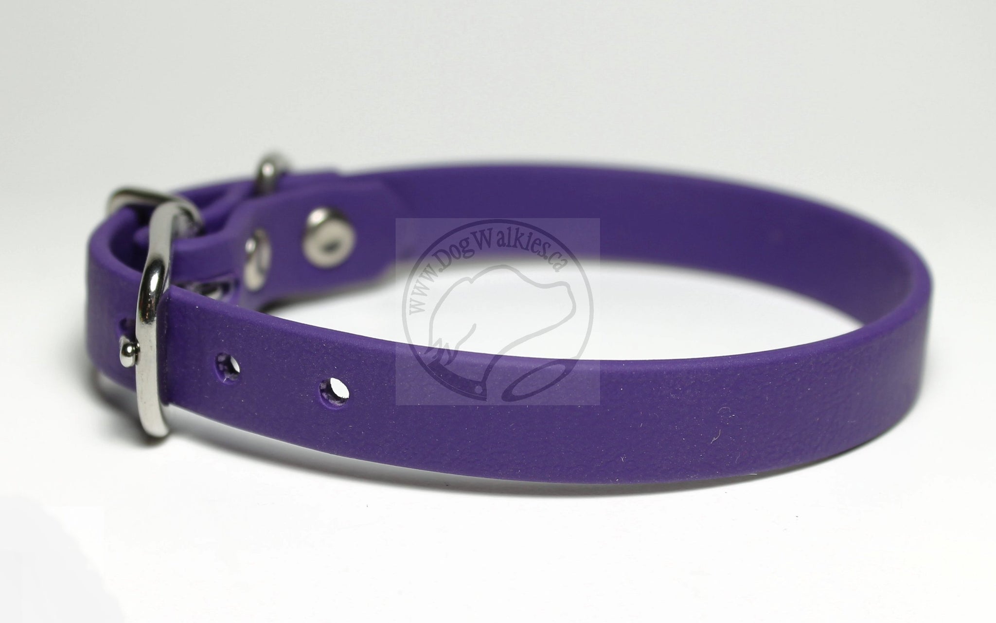 Royal Purple Biothane Small Dog Collar - 1/2" (12mm) wide