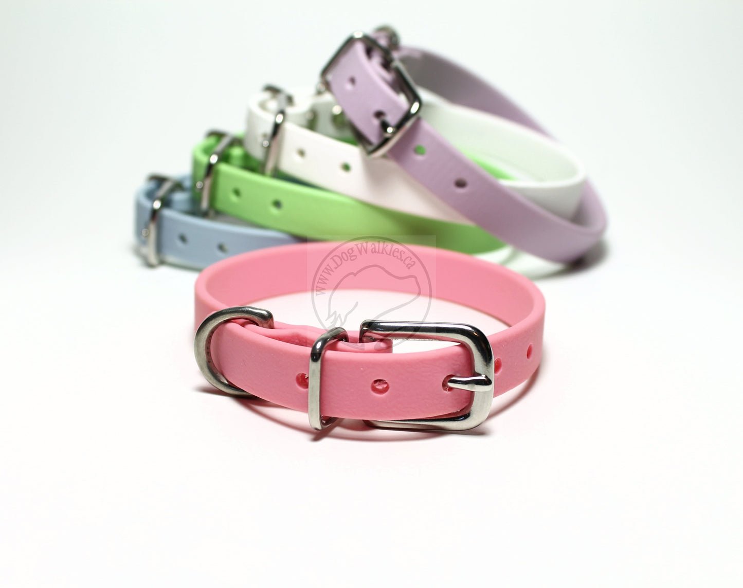 Bubblegum Pink Biothane Small Dog Collar - 1/2" (12mm) wide