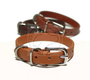 Caramel Brown Biothane Small Dog Collar - 1/2" (12mm) wide