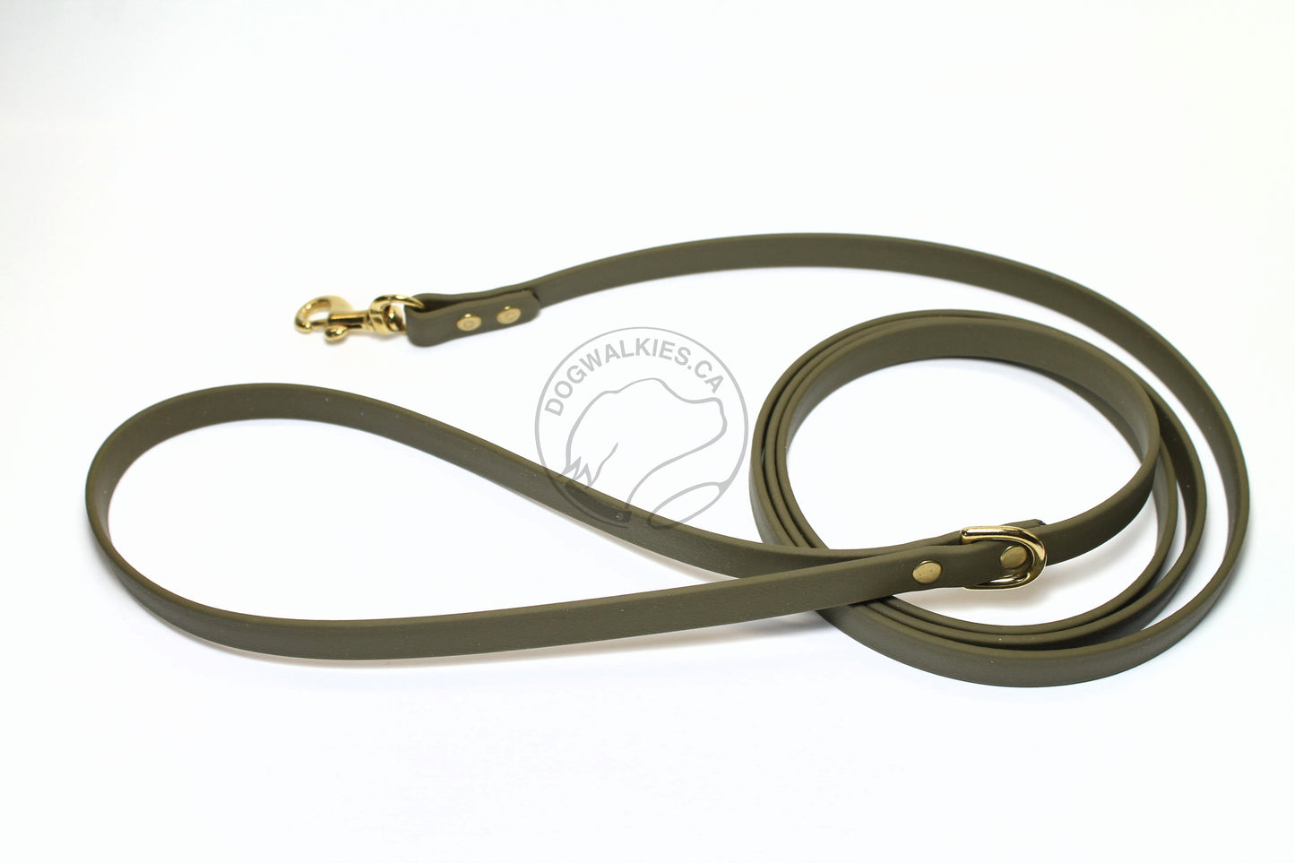 Olive Green Biothane Small Dog Leash