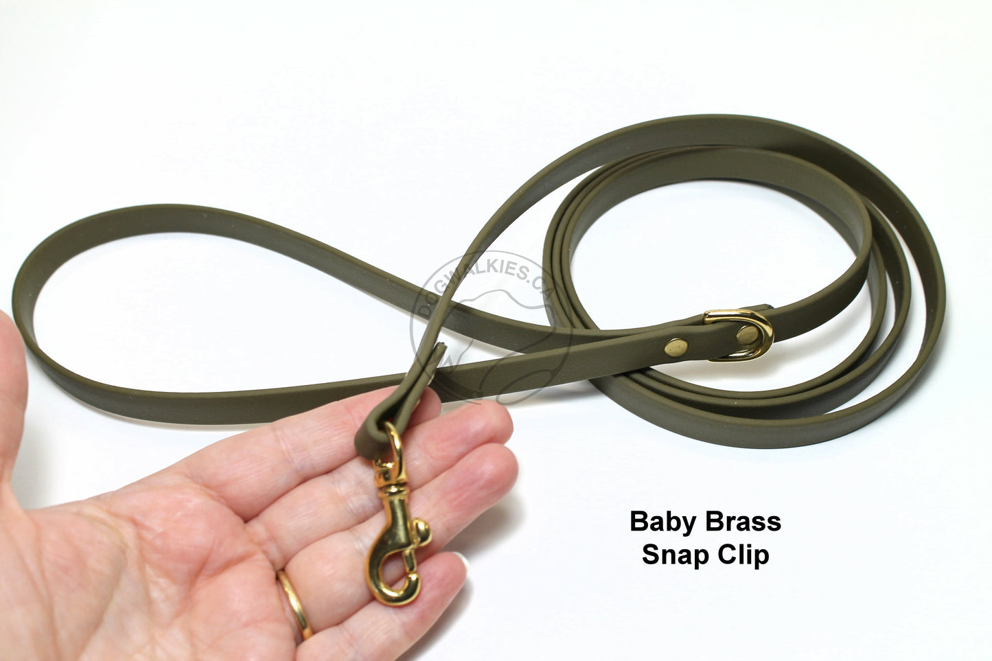 Olive Green Biothane Small Dog Leash