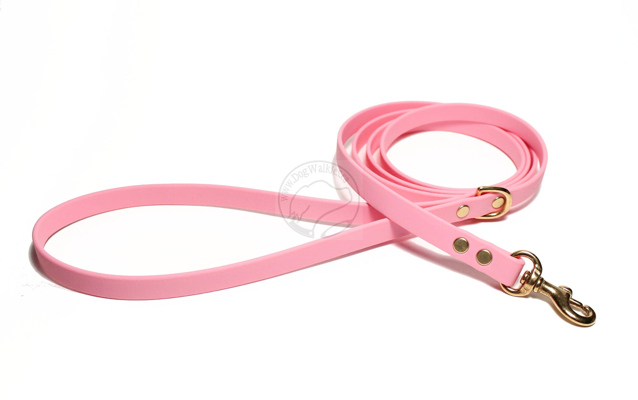 Bubblegum Pink Biothane Small Dog Leash 12mm (1/2") wide