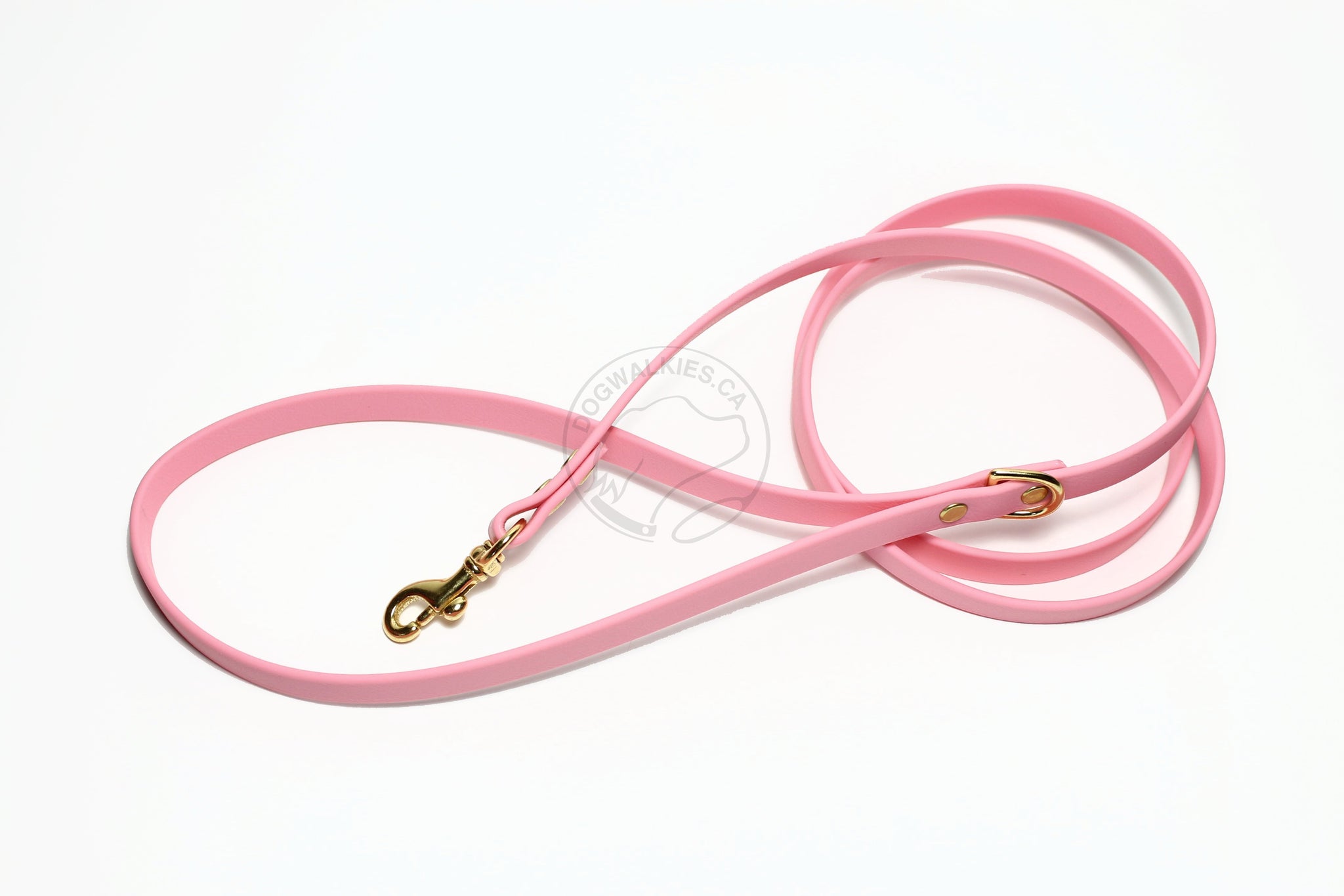 Bubblegum Pink Biothane Small Dog Leash 12mm (1/2") wide