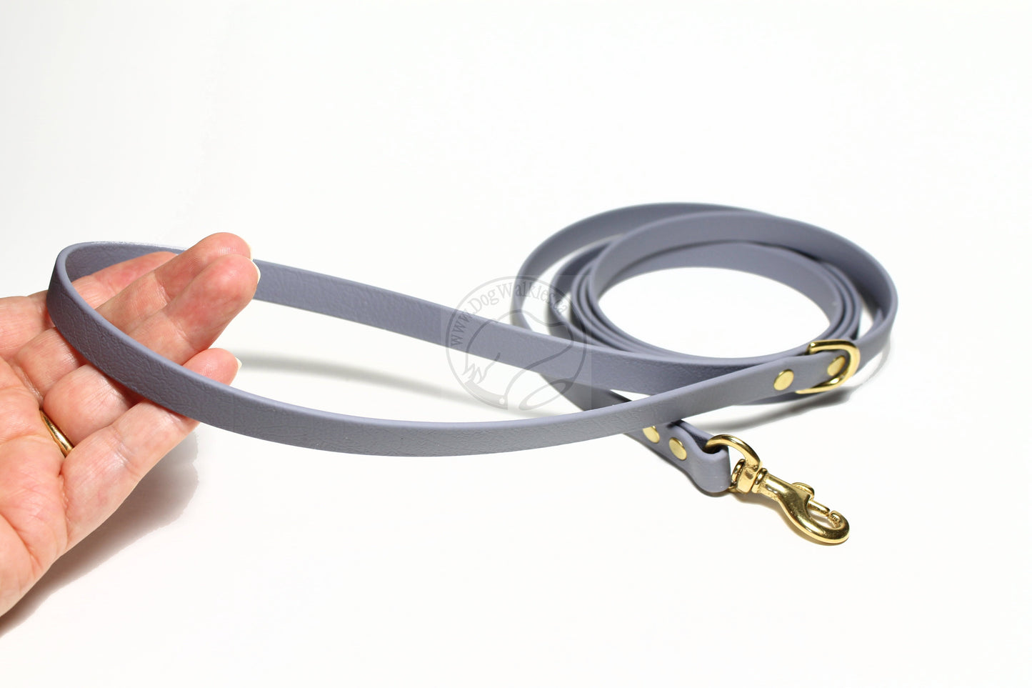 Stormy Grey or Gray Biothane Small Dog Leash