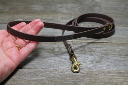 Dark Chocolate Brown Biothane Small Dog Leash