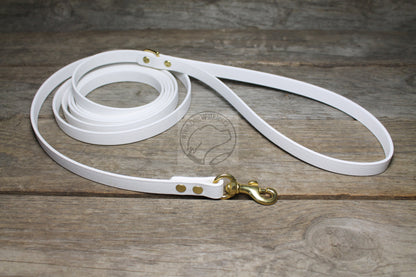 Snow White Biothane Small Dog Leash