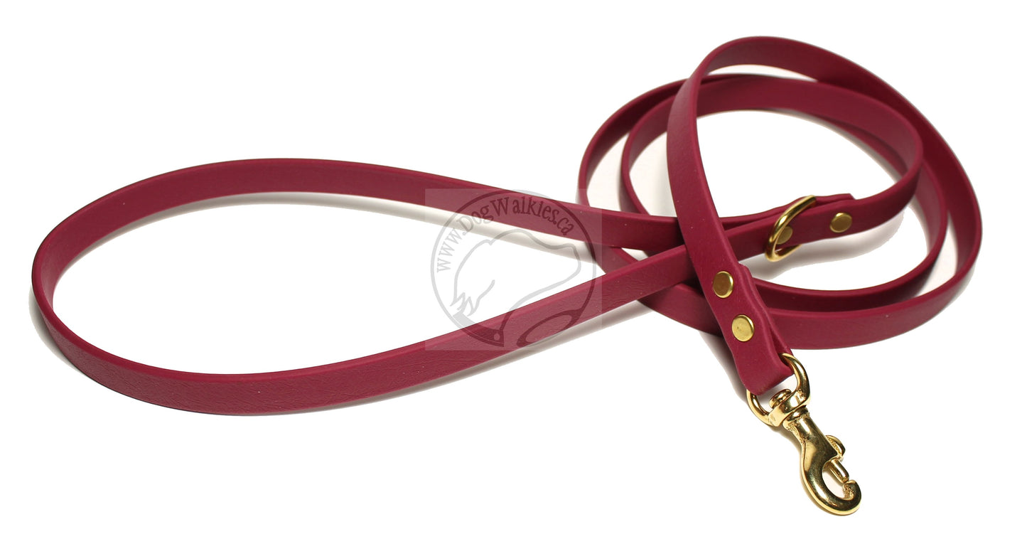 Wine Merlot Biothane Small Dog Leash
