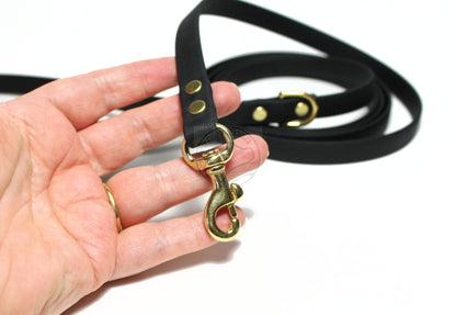 Jet Black Biothane Small Dog Leash