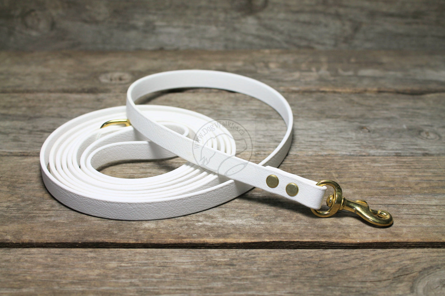 Snow White Biothane Small Dog Leash