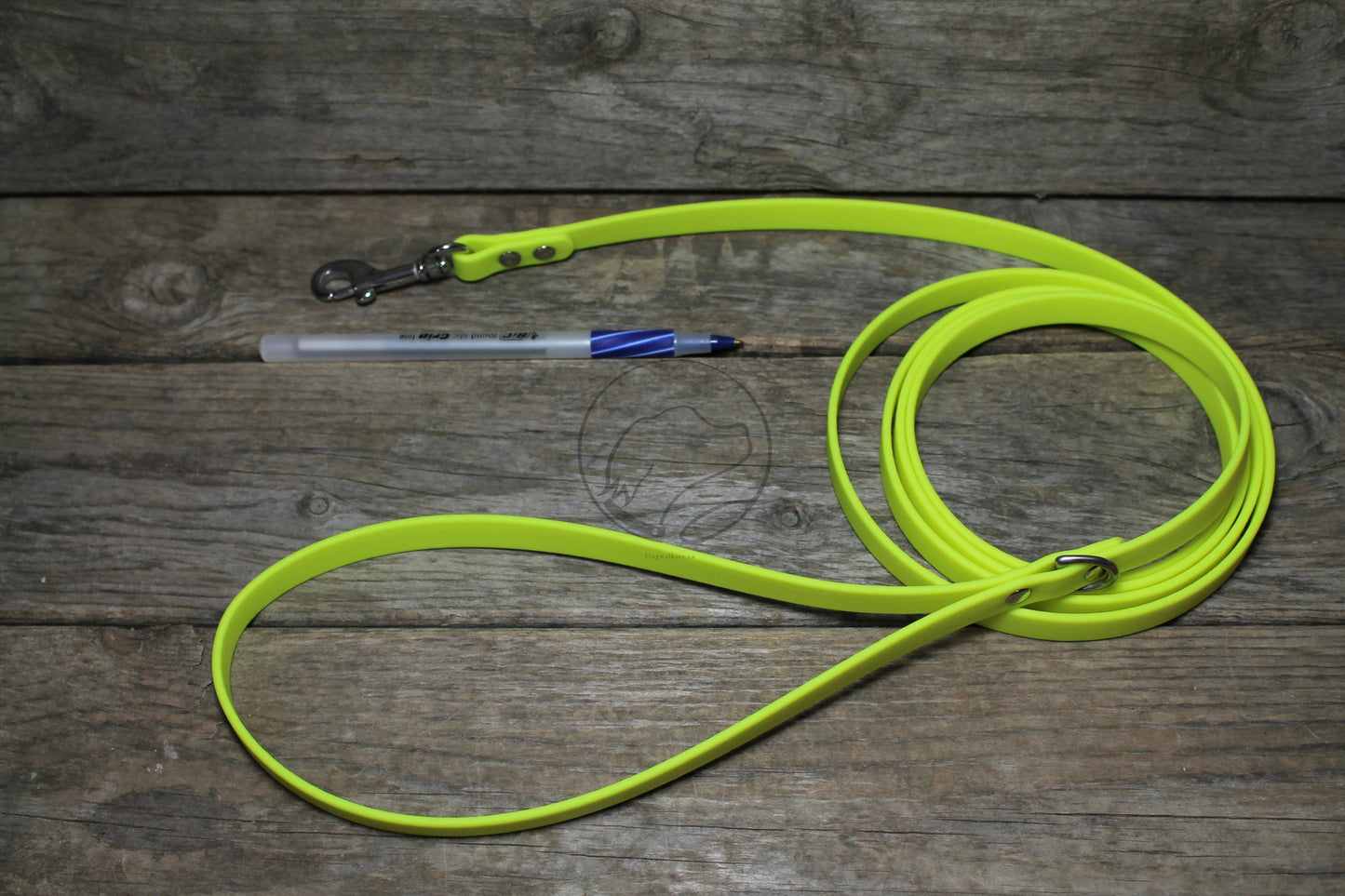 Neon Yellow Biothane Small Dog Leash