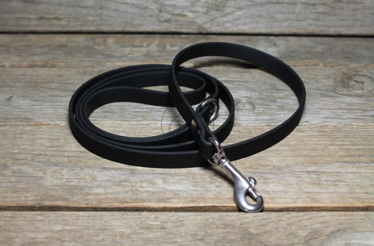 Jet Black Biothane Small Dog Leash
