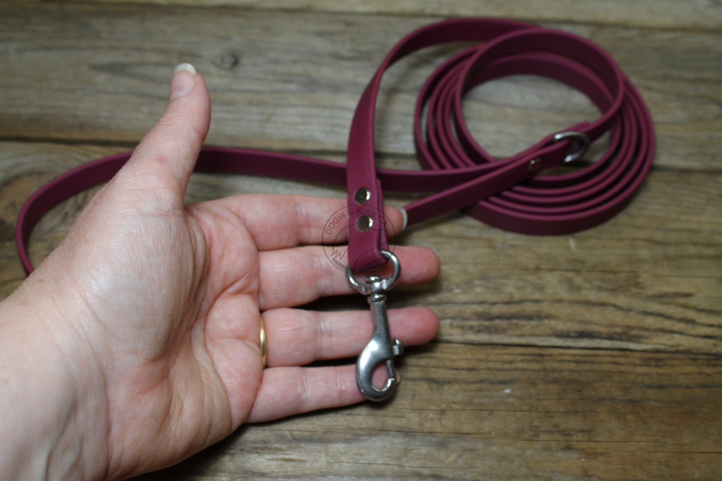 Wine Merlot Biothane Small Dog Leash