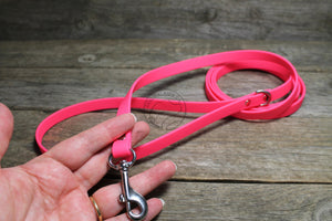 Neon Pink Biothane Small Dog Leash