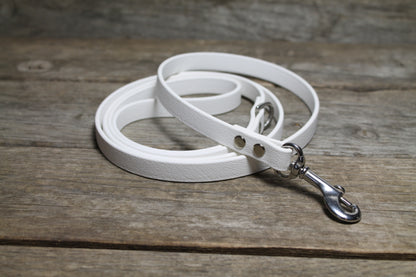 Snow White Biothane Small Dog Leash