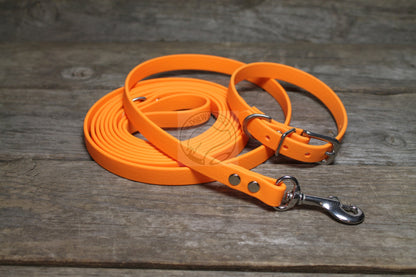 Bright Pumpkin Orange Biothane Small Dog Collar - 1/2" (12mm) wide