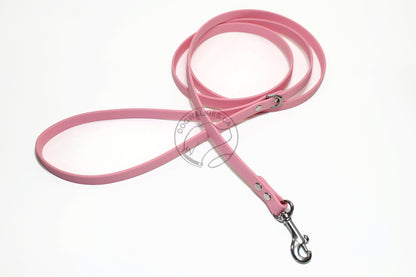 Bubblegum Pink Biothane Small Dog Leash 12mm (1/2") wide