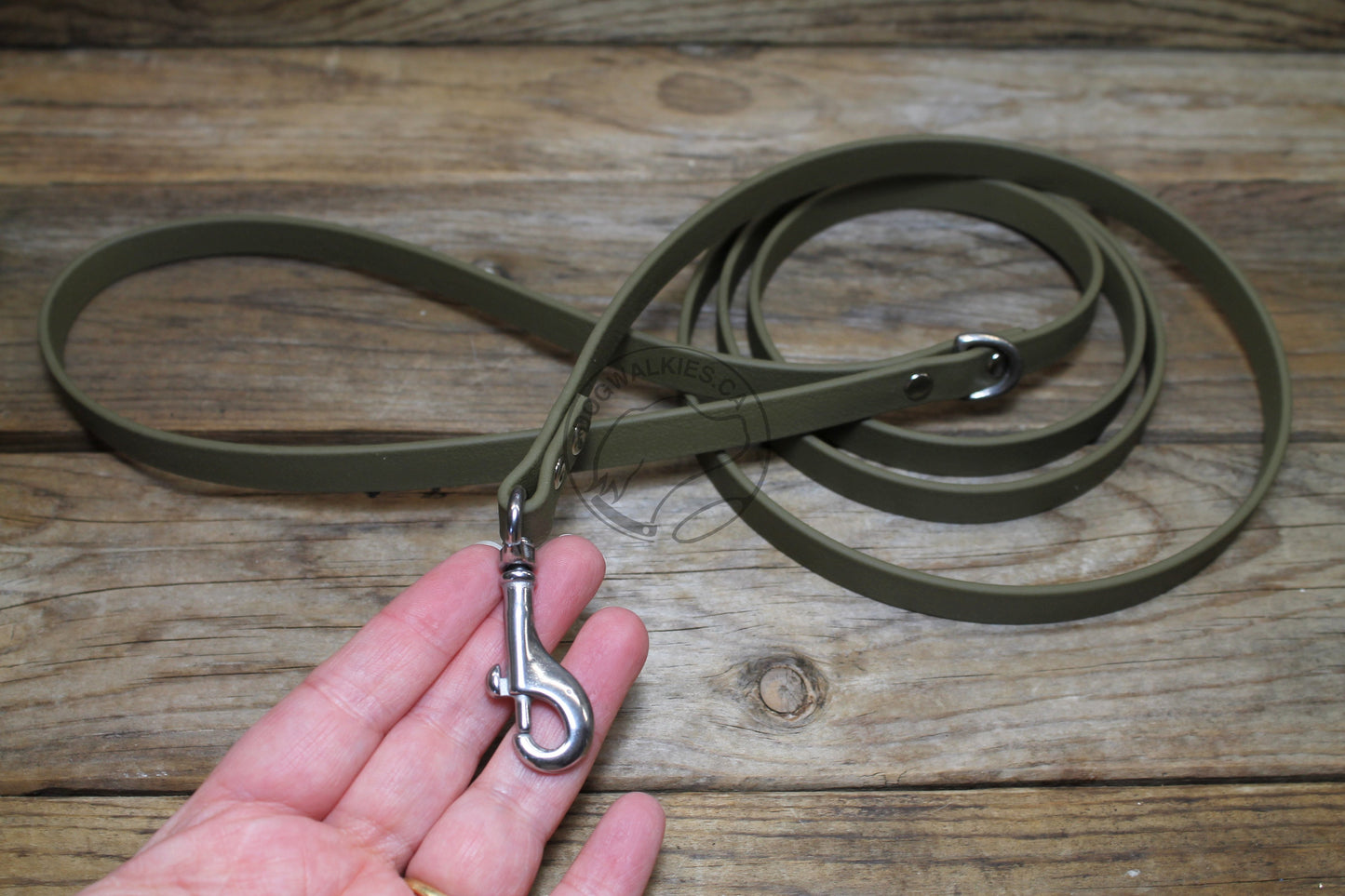 Olive Green Biothane Small Dog Leash
