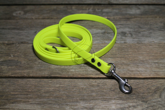 Neon Yellow Biothane Small Dog Leash