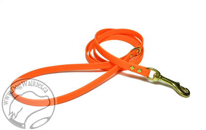 Neon Blaze Orange Biothane Small Dog Leash