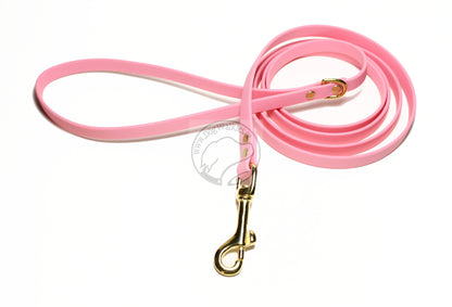Bubblegum Pink Biothane Small Dog Leash 12mm (1/2") wide