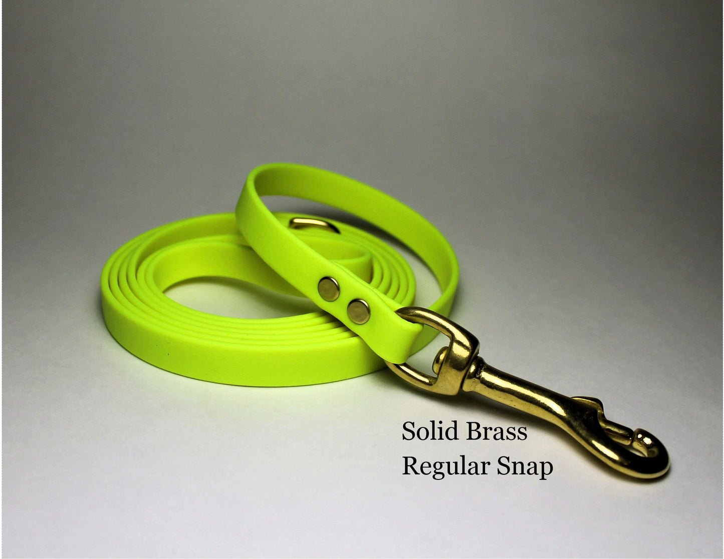 Neon Yellow Biothane Small Dog Leash
