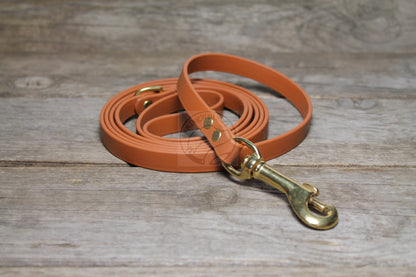 Caramel Brown Biothane Small Dog Leash