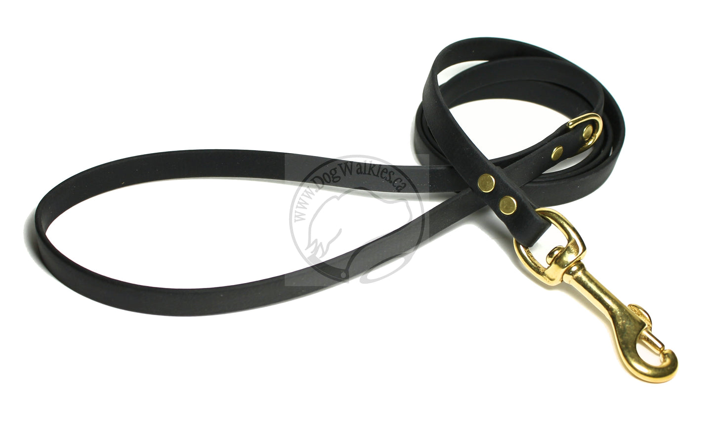 Jet Black Biothane Small Dog Leash