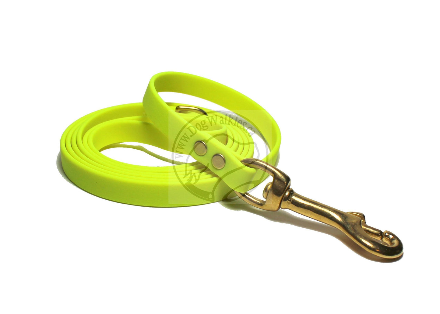 Neon Yellow Biothane Small Dog Leash