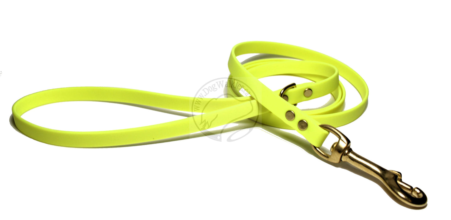 Neon Yellow Biothane Small Dog Leash