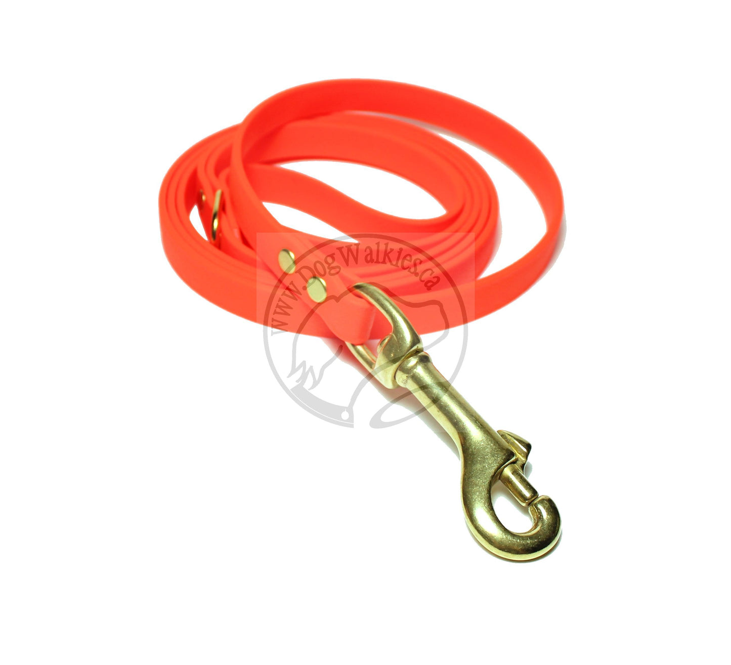 Neon Blaze Orange Biothane Small Dog Leash